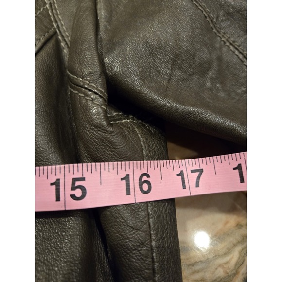 Marc New York Green Leather Jacket - Picture 12 of 15
